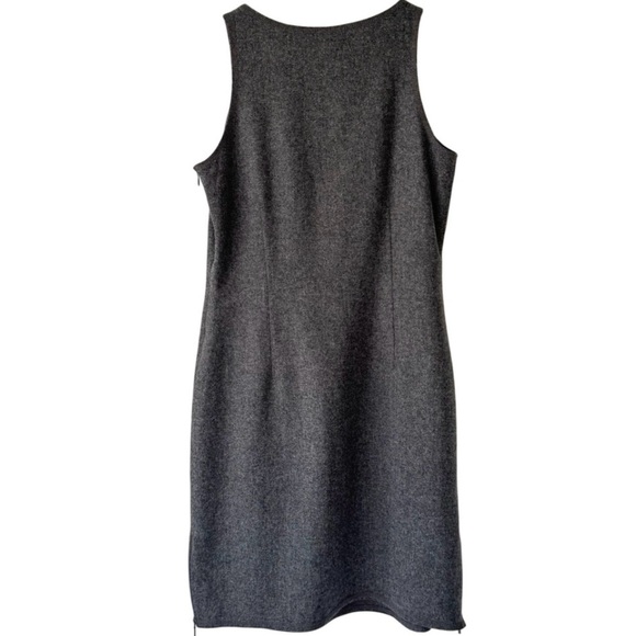 American Eagle Women’s 2 Sleeveless Shift Dress Wool Gray Dark Academia Preppy - Picture 2 of 11
